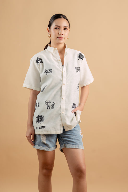 Modern Filipiniana: Del Pilar Unisex Barong for Little Boys